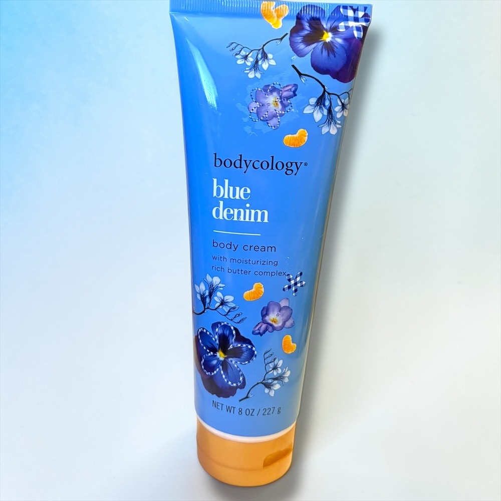 Bodycology Blue Denim Body Cream 8oz Moisturizing Shea Butter Magnolia Vanilla
